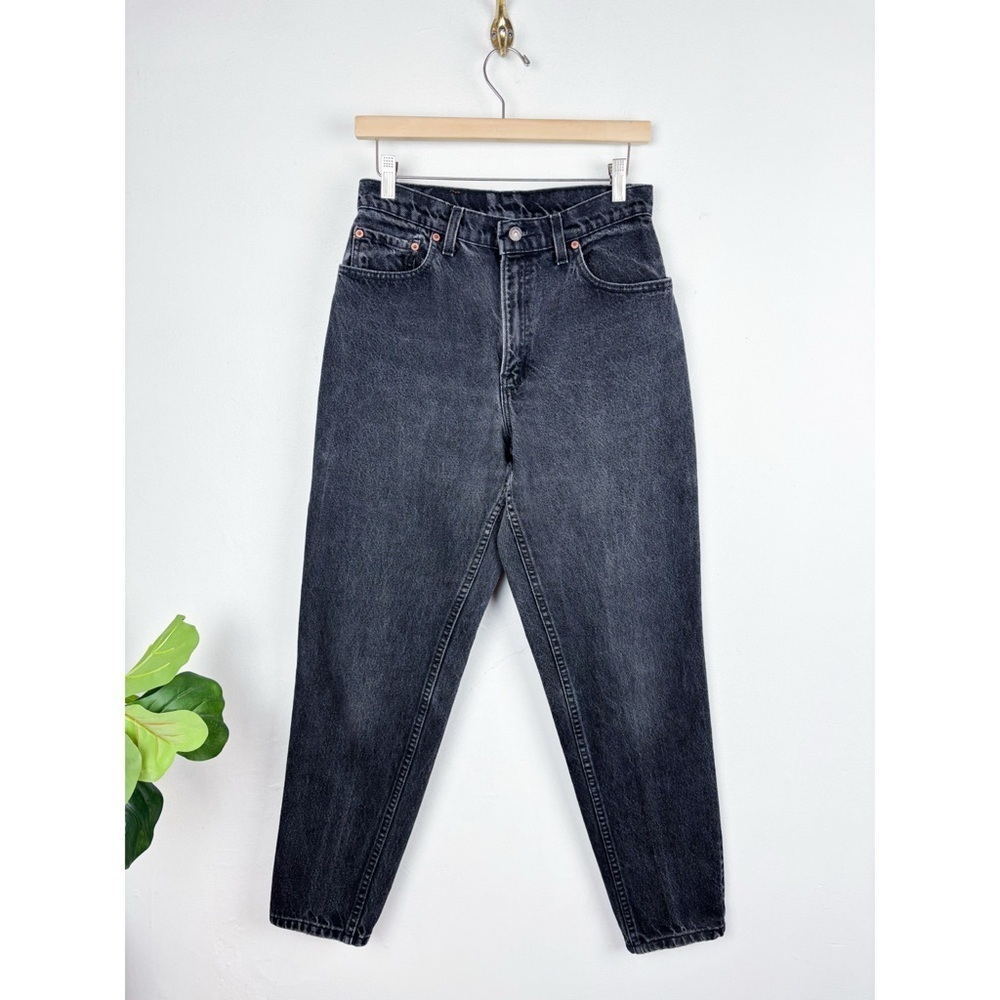 VTG 90s Levi’s Black High Waist Tapered Leg Jeans Sz 27